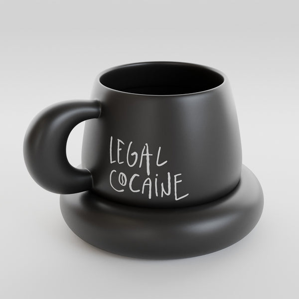 Legal Cocaine Mug with Plate