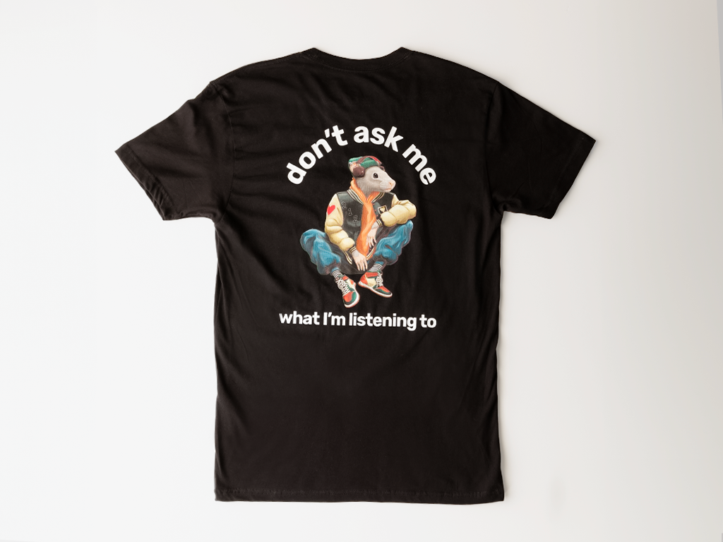 DON'T ASK ME WHAT I'M LISTENING TO NYC RAT T-SHIRT